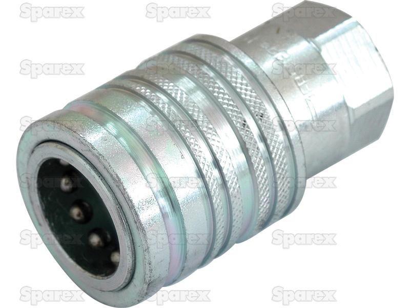 Faster Quick Release Hydraulic Coupling Female 1/2'' Body x 1/2'' BSP Female Thread Faster S.p.A (PV 12 GAS F, PV12GASF)