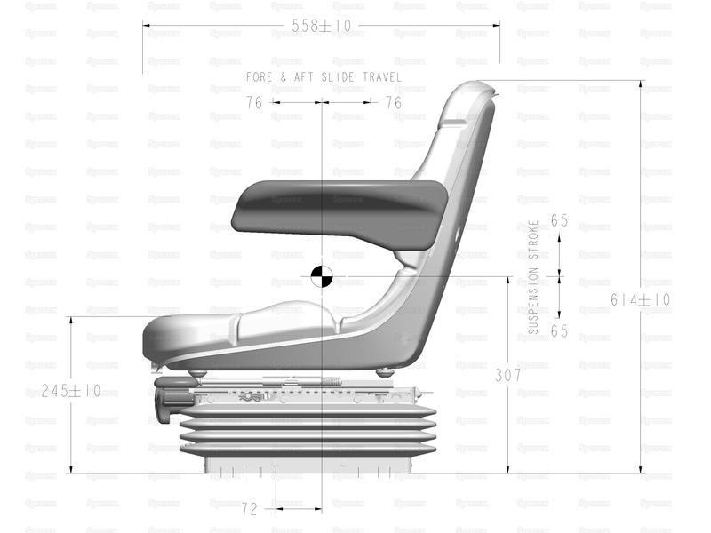 Compact Mechanical Suspension Seat for Kubota L3600 (L Series Compact)