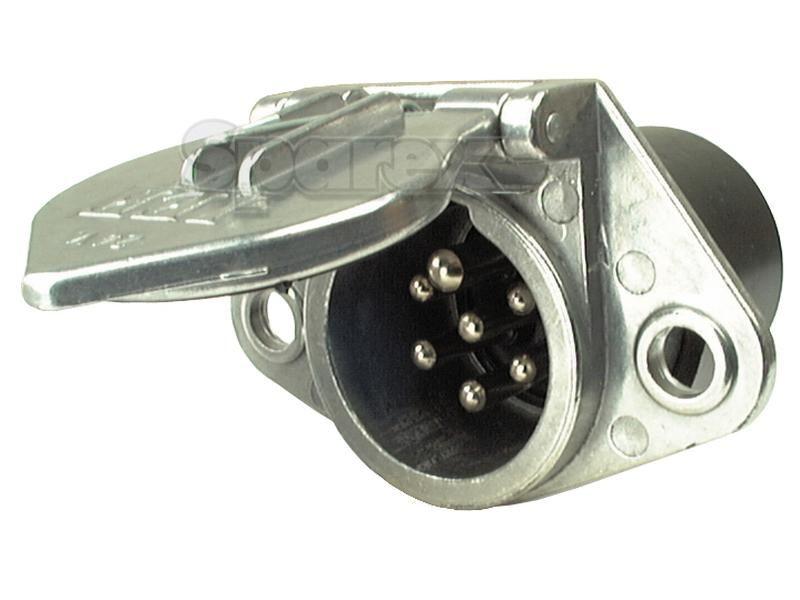 7 Pin Trailer Socket Bolt-on (Aluminium)