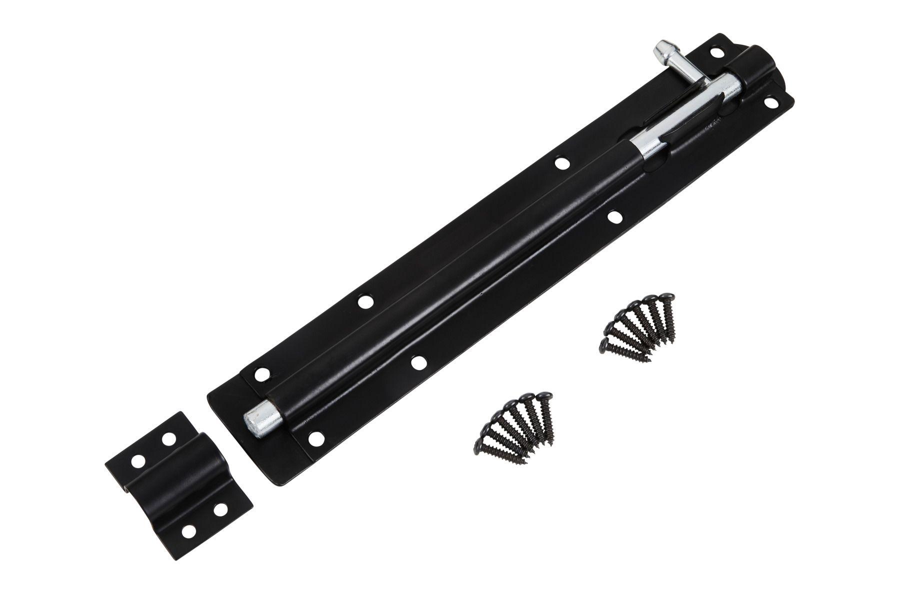 Blue Spot Tools Black Powder Coated Tower Bolt 250mm