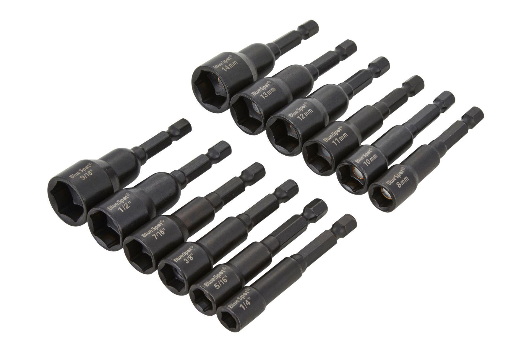 Blue Spot Tools 12 PCE 1/4" Hex Impact Nut Driver Set