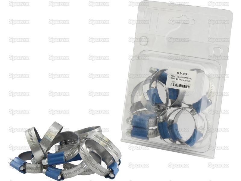 Hose Clip, Min Ø28mm, Max. Ø45mm, 10 pcs. Agripak.