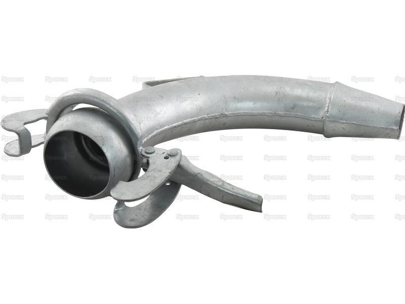 Male Coupling with 90° Galvanised Bend & Spreader Cone 4" Galvanised B | Bauer