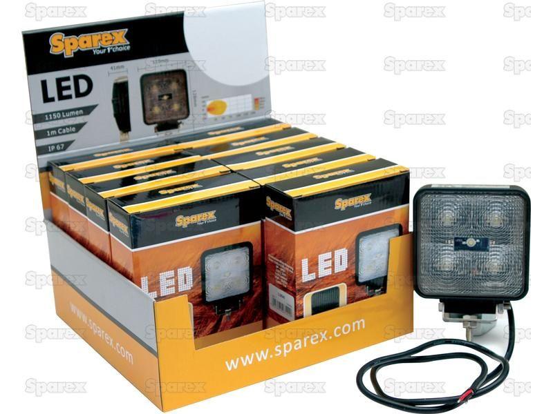 LED Work Light, Interference: No, 1800 Lumens, 10-30V (Display pack 10 pcs.)
