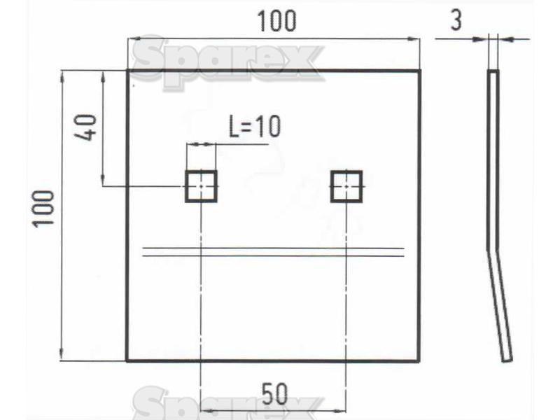 Scraper Plate x100x3mm for Howard VARIOUS