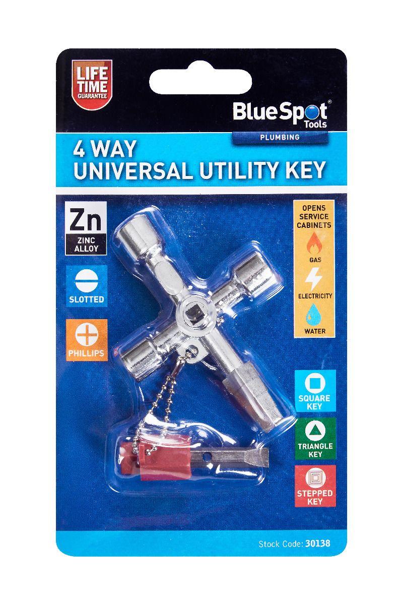 Blue Spot Tools 4 Way Universal Key