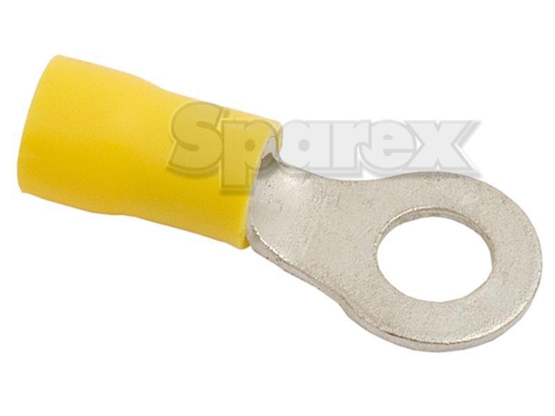 Pre Insulated Ring Terminal, Standard Grip, 6.4mm, Yellow (4.0 - 6.0mm)