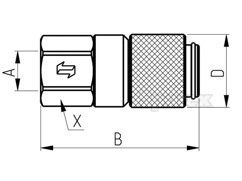 Diagnostic Couplings - Female - 1/4''NPT - DF Series Faster S.p.A (DF04-14NPT F, DF0414NPTF, DF04-14NPTF)
