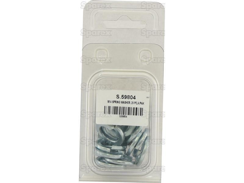 Metric Spring Washer, ID: 14mm (Din 127A) 20 pcs. Agripak
