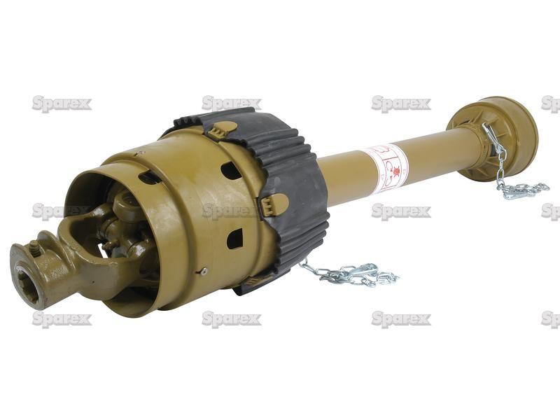 PTO Shaft - EUCV Wide Angle - One End, (Lz) Length: 843mm, 1 3/8'' x 6 Spline 80° W.A. to 1 3/8'' x 6 Spline Q.R.