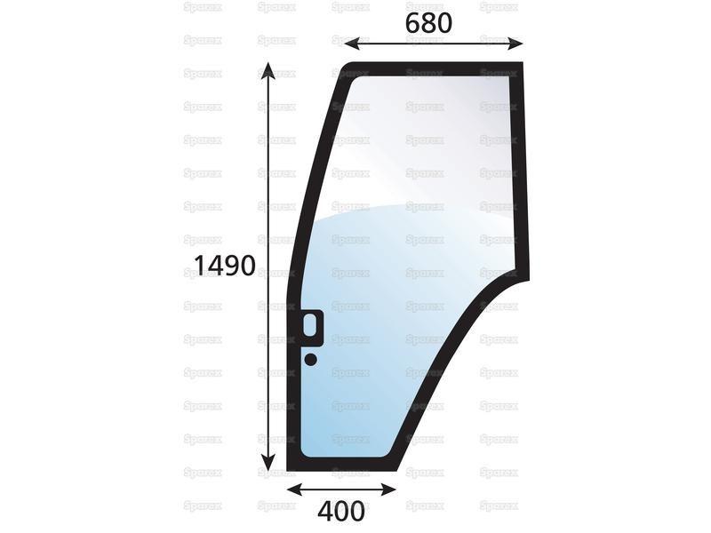 Door Glass LH for Fiat, Ford New Holland, Massey Ferguson