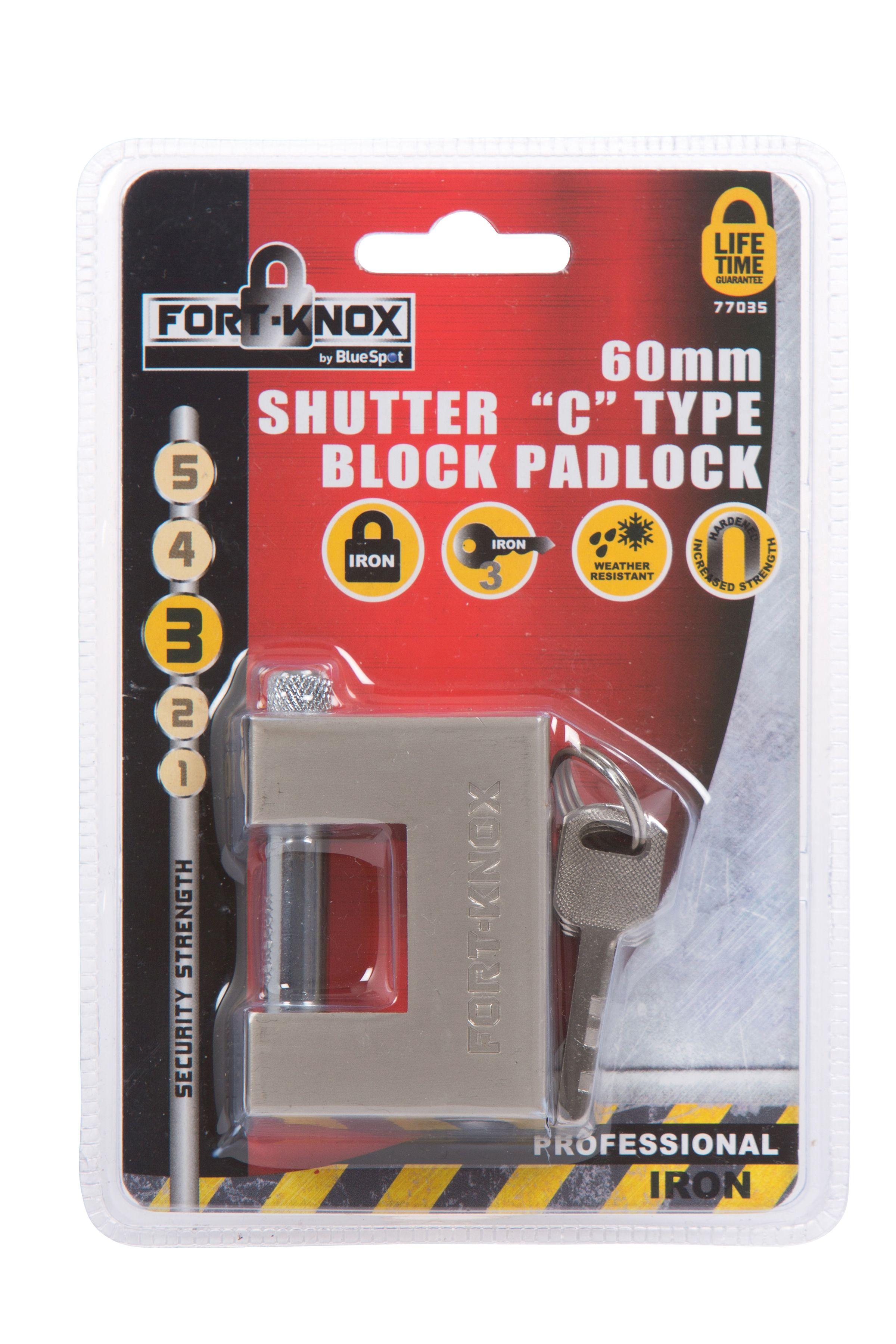 Blue Spot Tools 60mm Shutter "C" Type Block Padlock