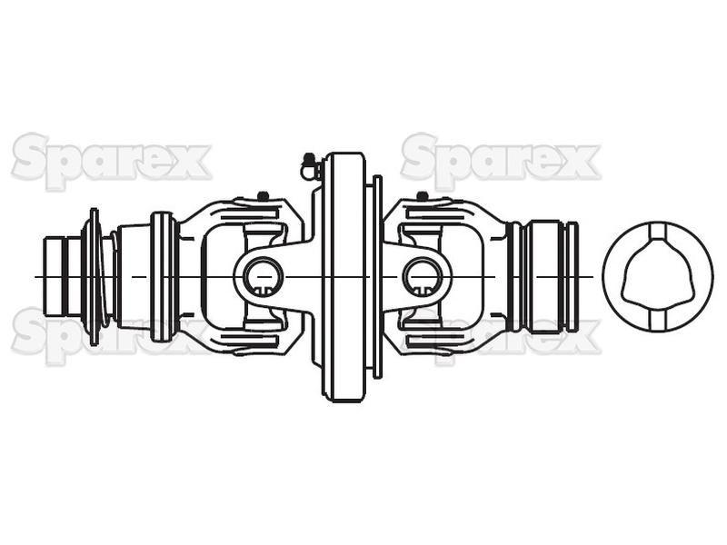 PTO Wide Angle Joint (U/J Size: 22 x 86mm) Size: 1 3/8''-6 Spline, Profile: Triangle, Ref: 12516. Bondioli & Pavesi (7G4GWW49WR7)