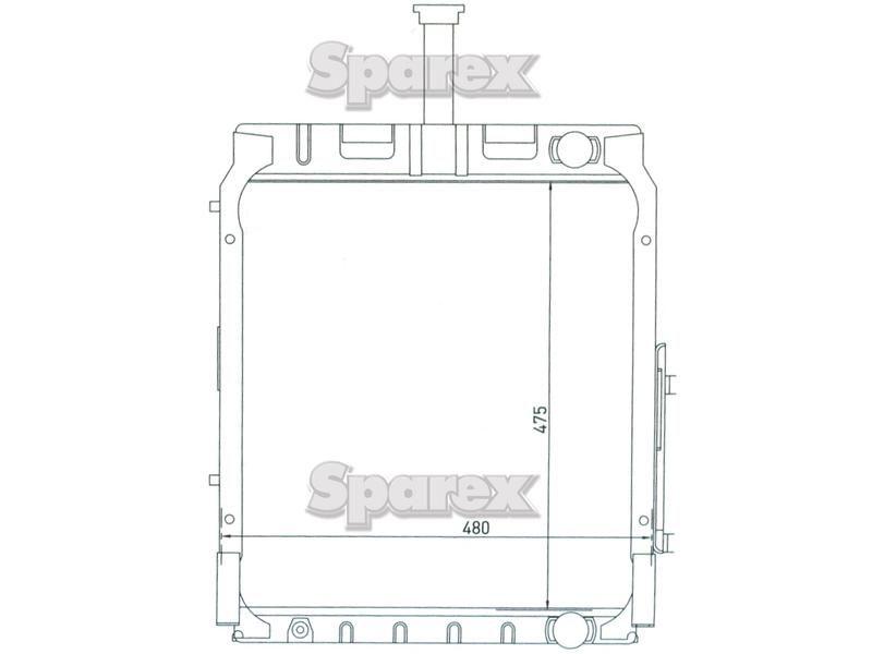 Radiator for Case IH 484 (International)
