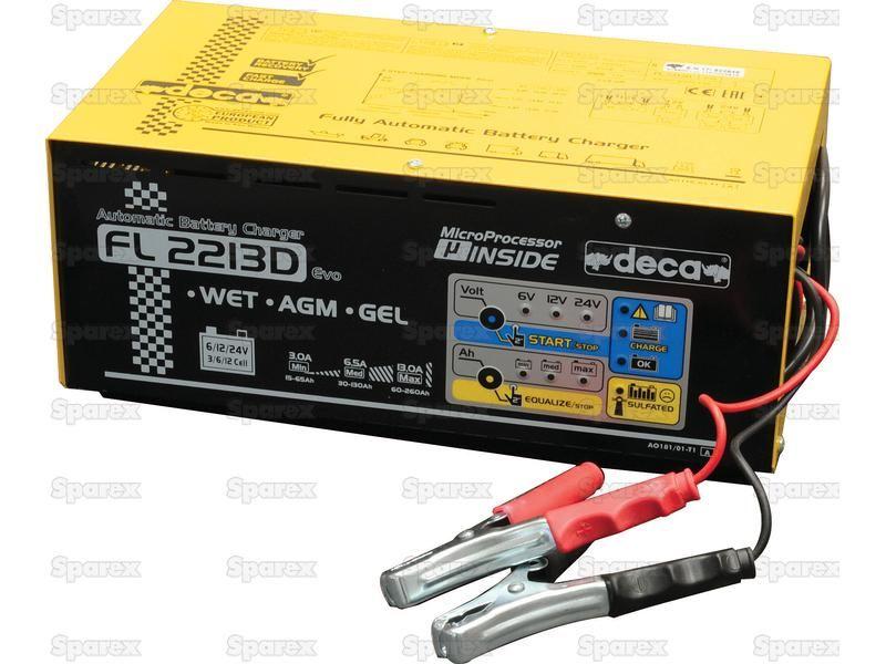 Battery Charger - 6/12/24V, 15 - 260Ah (UK Plug)
