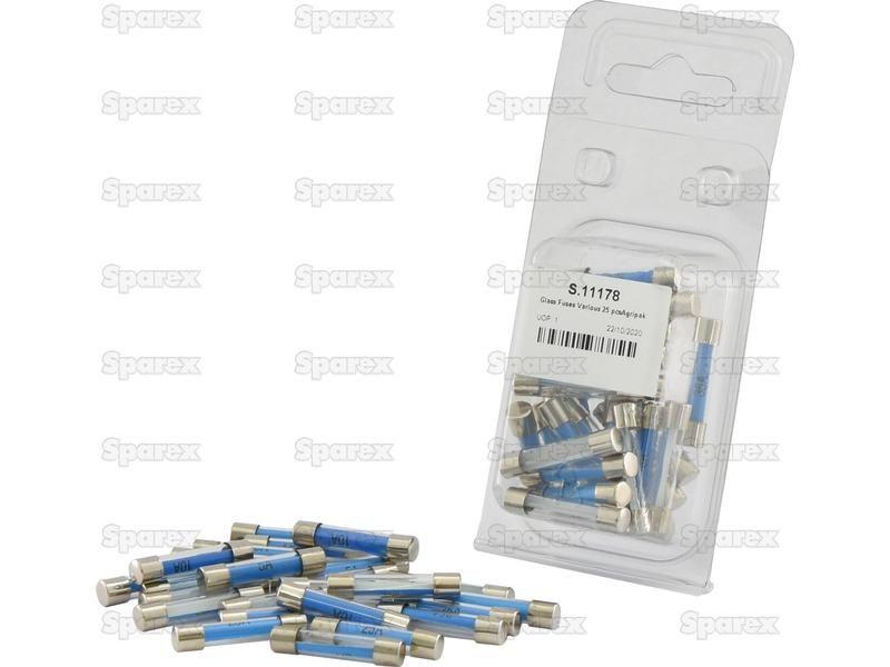 Glass Fuses Various 25 pcs Agripak