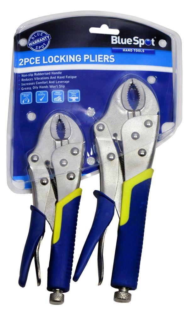 Blue Spot Tools 2 PCE Soft Grip Non-Slip Locking Pliers