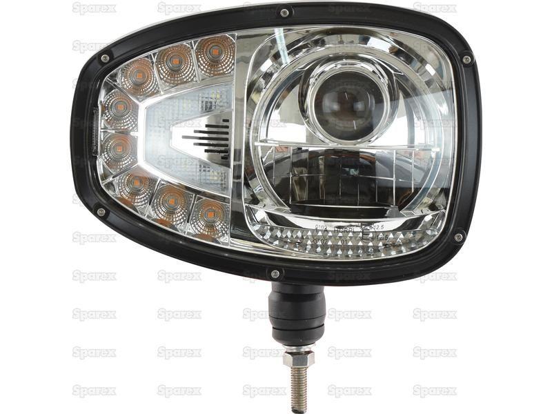 LED Head Light, Interference: Class 3, RH (LH Dip), 1200 - 1290 Lumens Raw, 10-30V for JCB FASTRAC 2115