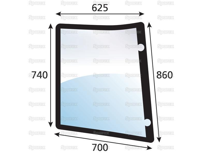 Rear Corner Glass LH for Massey Ferguson 565 (500 Series)