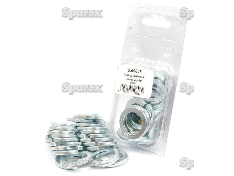 Metric Spring Washer, ID: 18mm (Din 127A) 20 pcs. Agripak