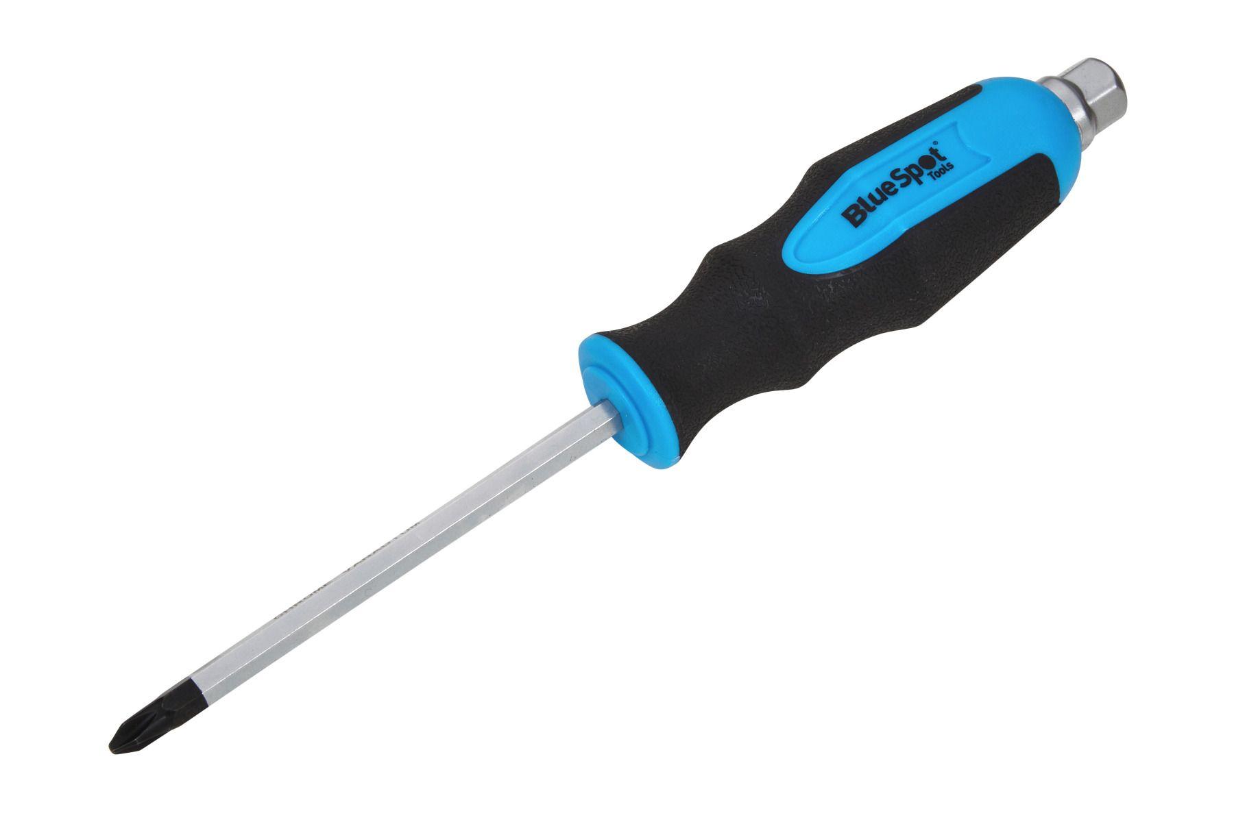Blue Spot Tools PH2 X 100MM Phillips Hex Bolster Screwdriver
