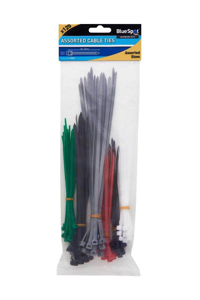 Blue Spot Tools 120 PCE Assorted Mixed Colour Cable Ties