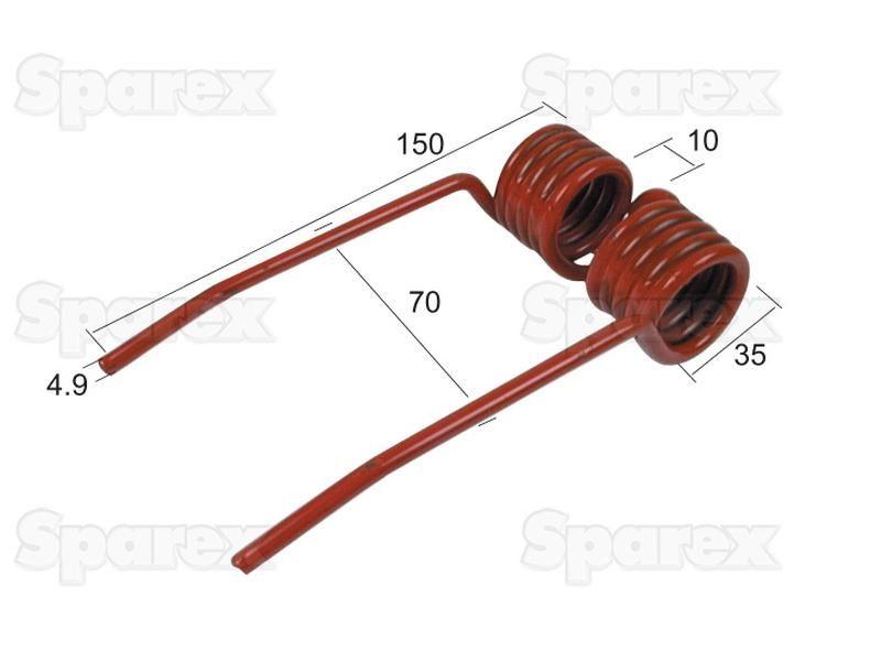 Pick-Up Haytine - - - Length:150mm, Width:70mm, Ø4.9mm - Replacement for JF for Stoll