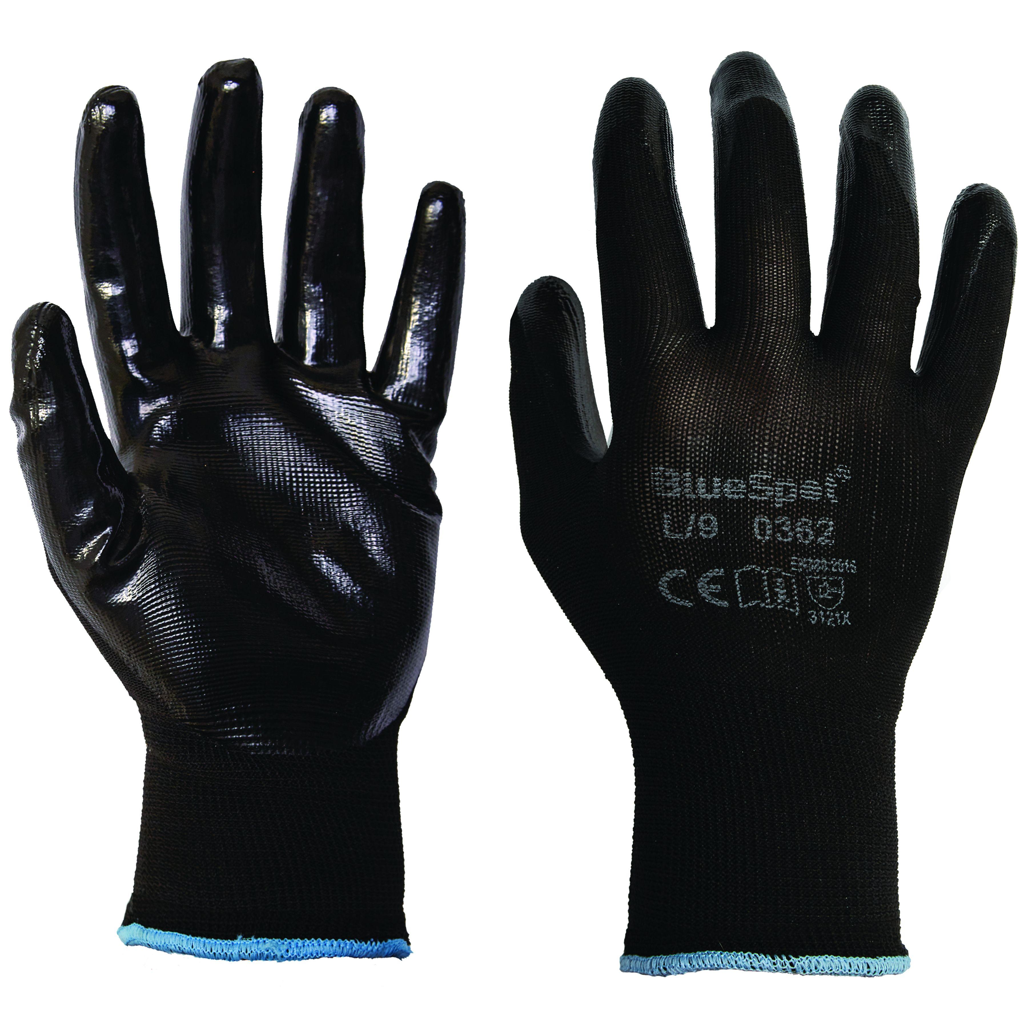 Blue Spot Tools Nitrile Grip Gloves (Large)