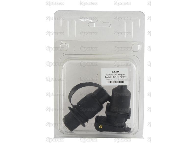 Auxiliary 3 Pin Plug and Socket 4 Bolt Fix Agripak