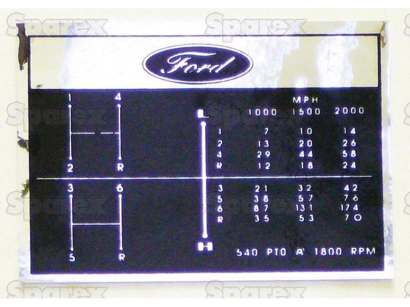 Gear Stick Decal for Ford New Holland 4110 (10 Series)