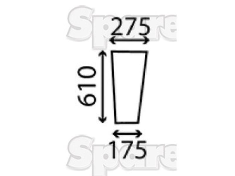 Door Glass RH for Ford New Holland 7610 (10 Series)