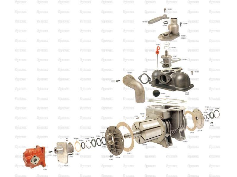 Vacuum pump - MEC8000H - Hydraulic driven - 1000 RPM for Battioni Pagani Pomp