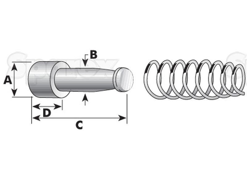 PTO Yoke Pin - Pin Ø:15mm La Magdalena (9315)