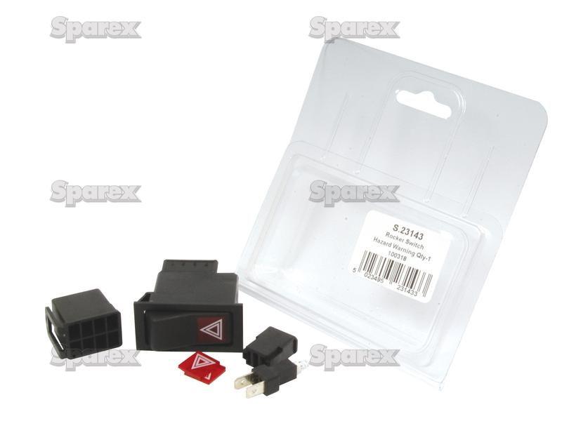 Rocker Switch - Hazard, 2 Position (On/Off) for Valmet & Valtra T170 (T Series)