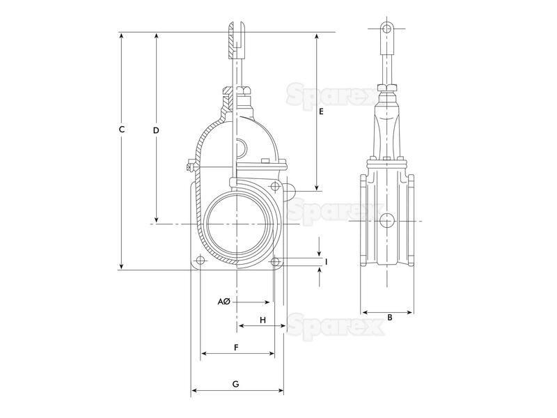 Gate valve - Double flanged - Heavy duty 6''