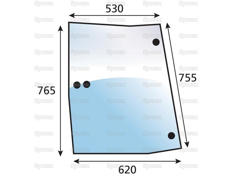 Side Glass LH for Fendt FAVORIT 712 (712)