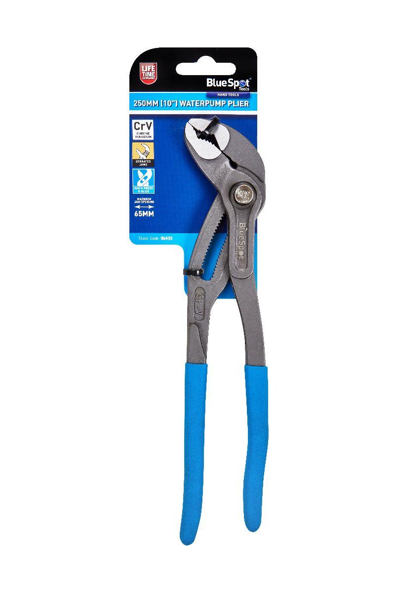 Blue Spot Tools 10" Push Button Extra Wide Waterpump Plier