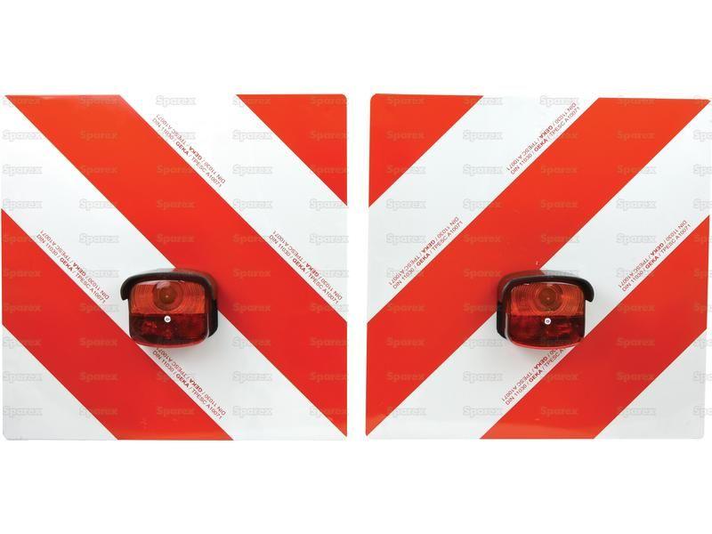 Halogen Warning Panel with Light 12V, RH & LH
