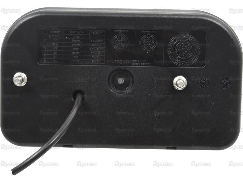 LED Rear Combination Light, Function: 7, Brake / Tail / Indicator / Fog / Reverse / Number Plate / Reflector, RH, 12-36V