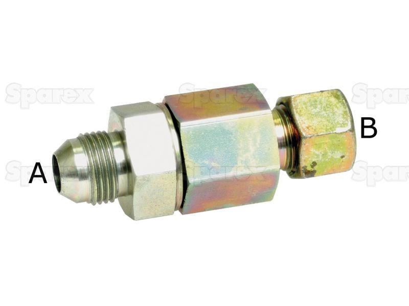 Hydraulic Metal Pipe Stud Coupling G.E.V. 12L - 3/4''JIC