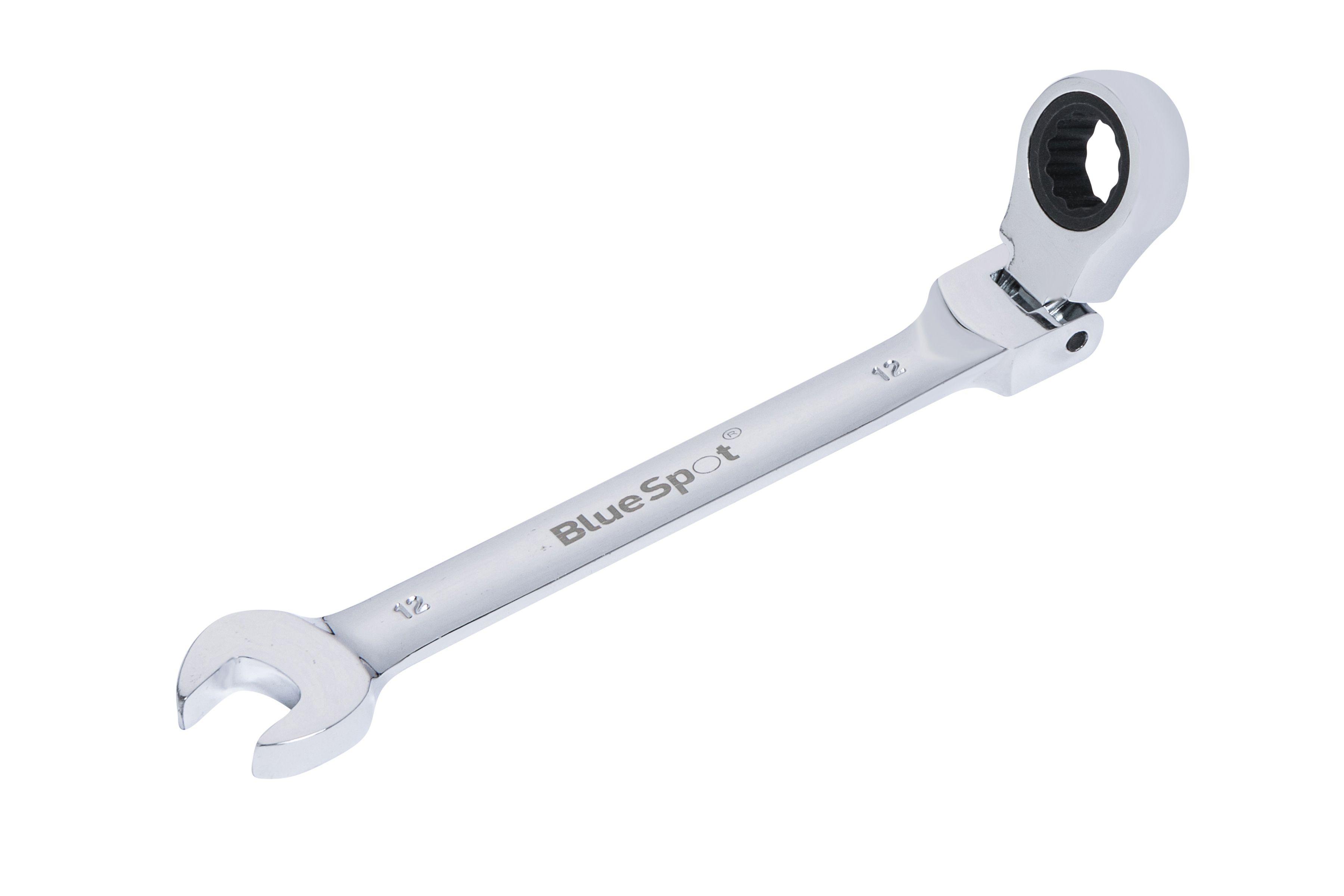 Blue Spot Tools 12mm Ratchet Spanner Flexible Head (180°)
