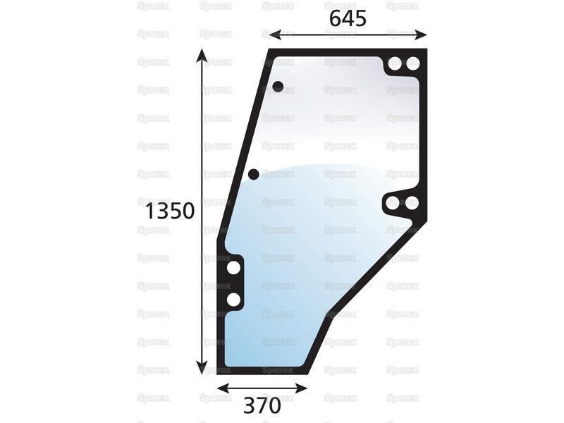 Door Glass LH for Deutz-Fahr (0440 0342, 04400342)