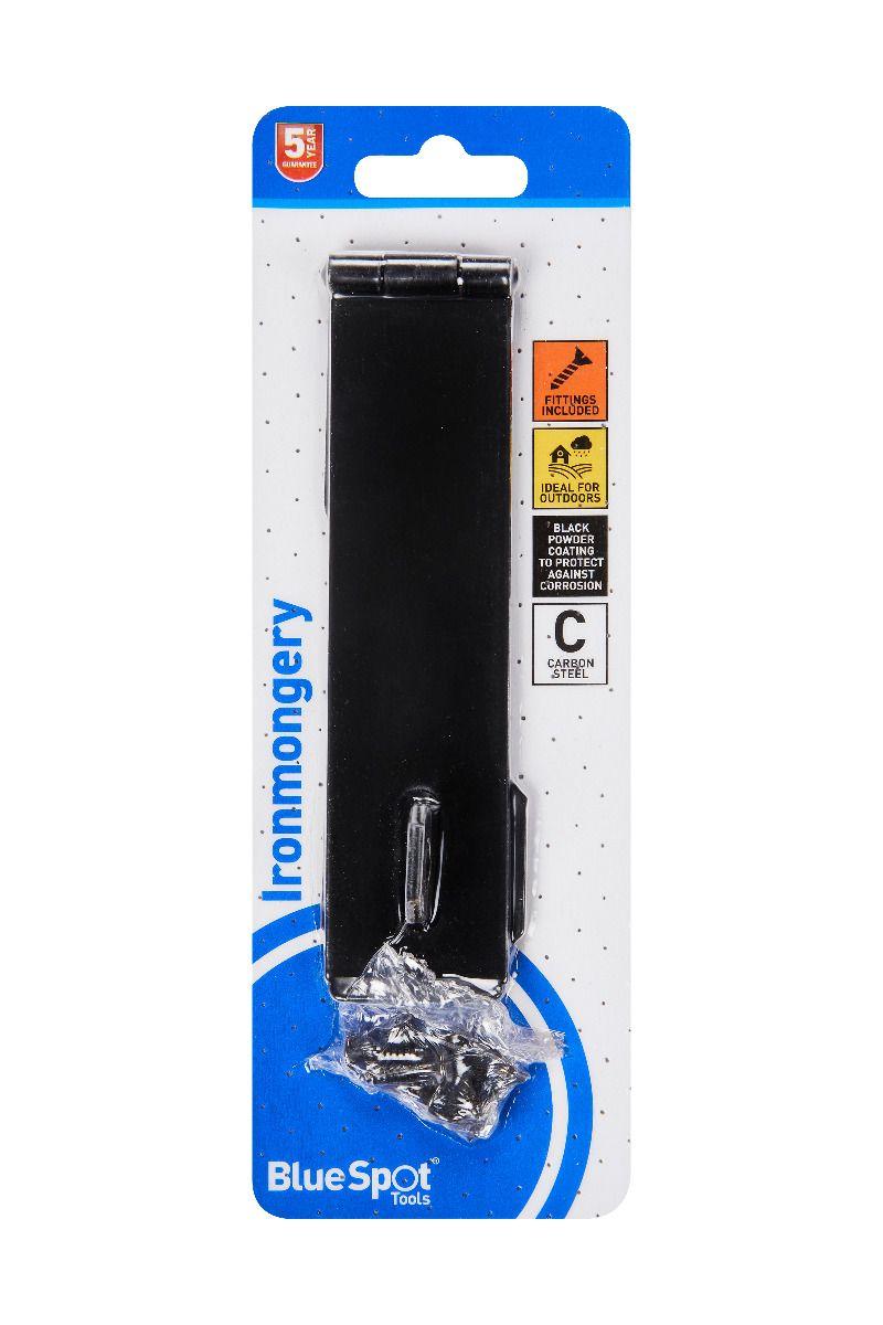 Blue Spot Tools Black Powder Coated Hasp And Staple 152mm
