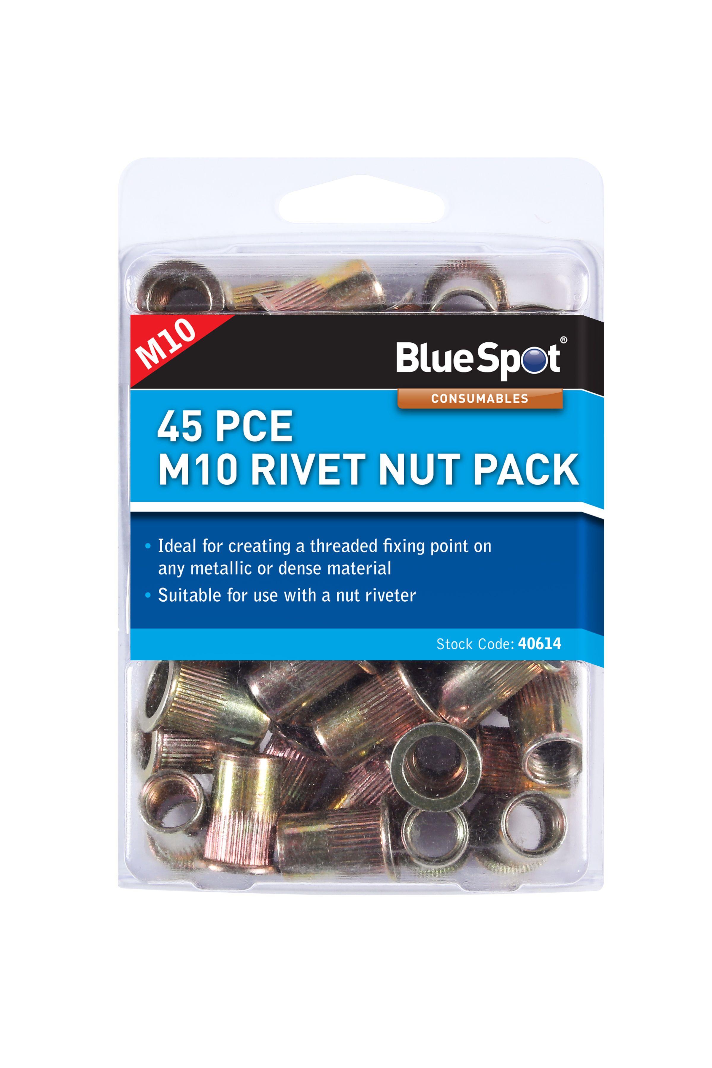 Blue Spot Tools 45 PCE M10 Rivet Nut Pack