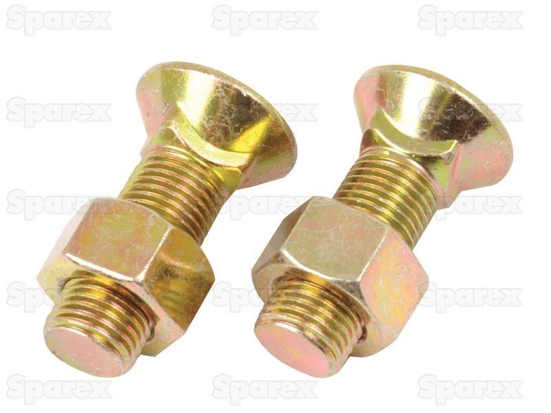 Round Countersunk Square Hex Bolt & Nut (TFCC), Replacement for Ransomes
