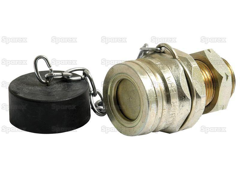 Sparex Hydraulic Trailer Brake Coupling Male 1/2'' BSP Male Bulkhead