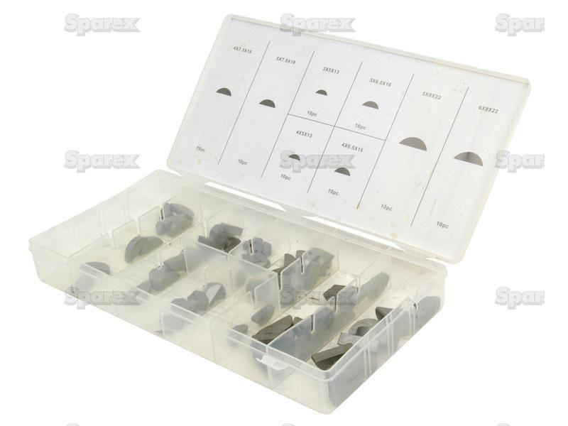 Metric Woodruff Keys - Assorted (80 pcs. Handipak) Din 6888