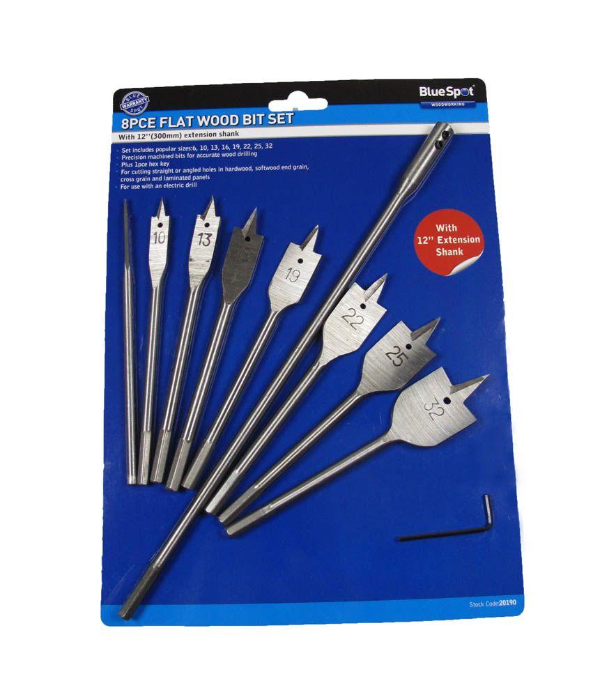 Blue Spot Tools 10 PCE Flat Bit Set (6-32mm)