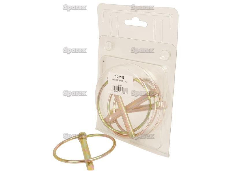 Round Linch Pin, Pin Ø8mm x 70mm (4 pcs. Agripak)
