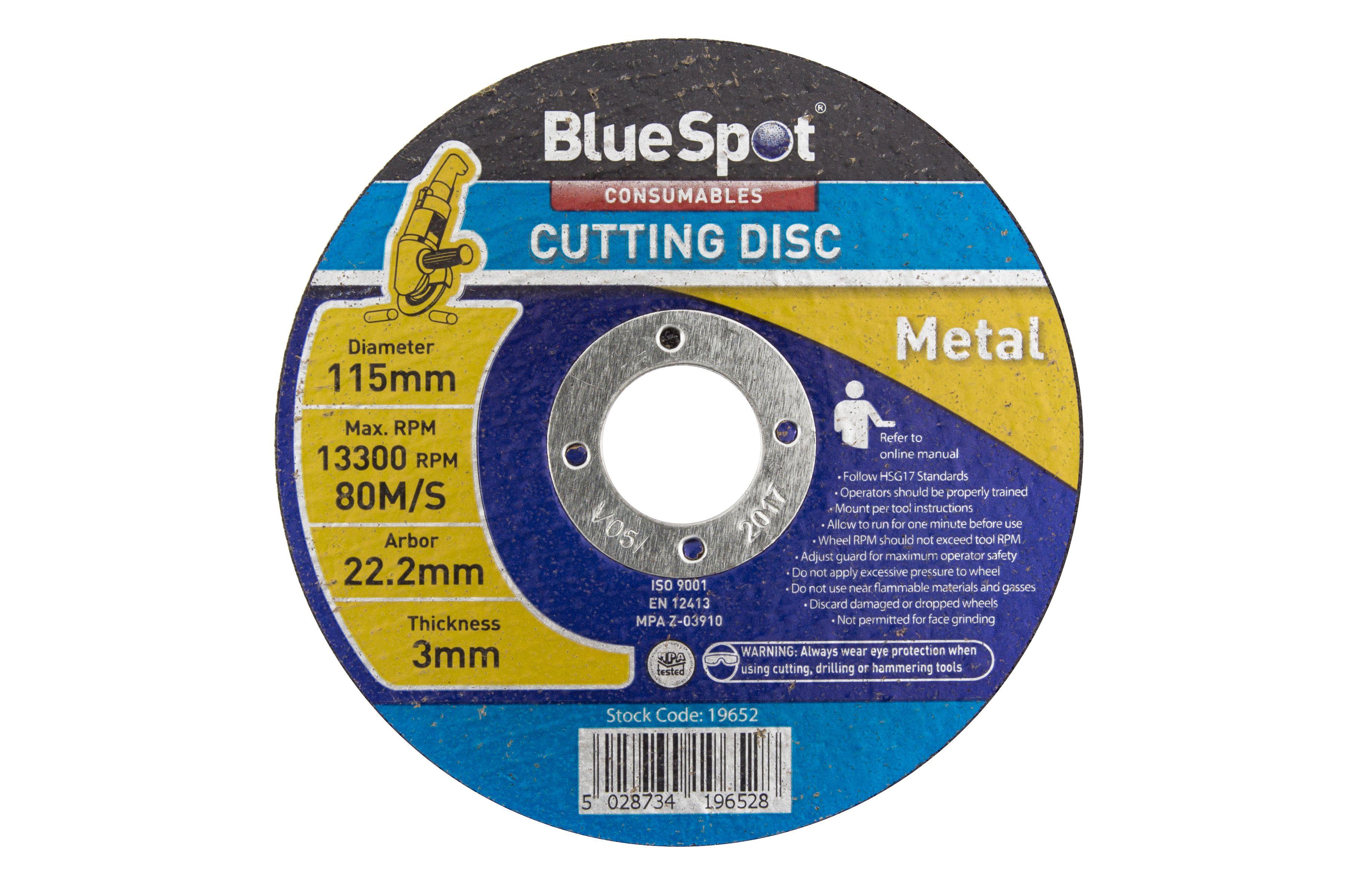 Blue Spot Tools 115mm (4.5") Metal Cutting Disc